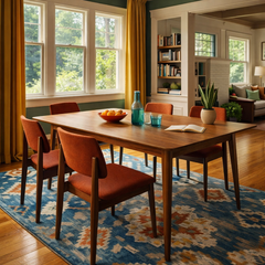 Sedona Expandable Dining Table in Walnut styled in a Portland craftsman dining room - Whats New Furniture