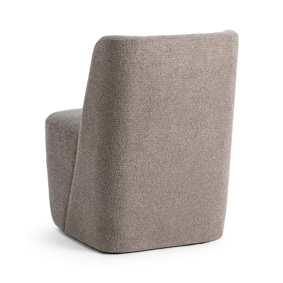 Senna Dining Chair in Smoke Taupe back view - upholstered dining chair by Classic Home - Whats New Furniture Portland OR