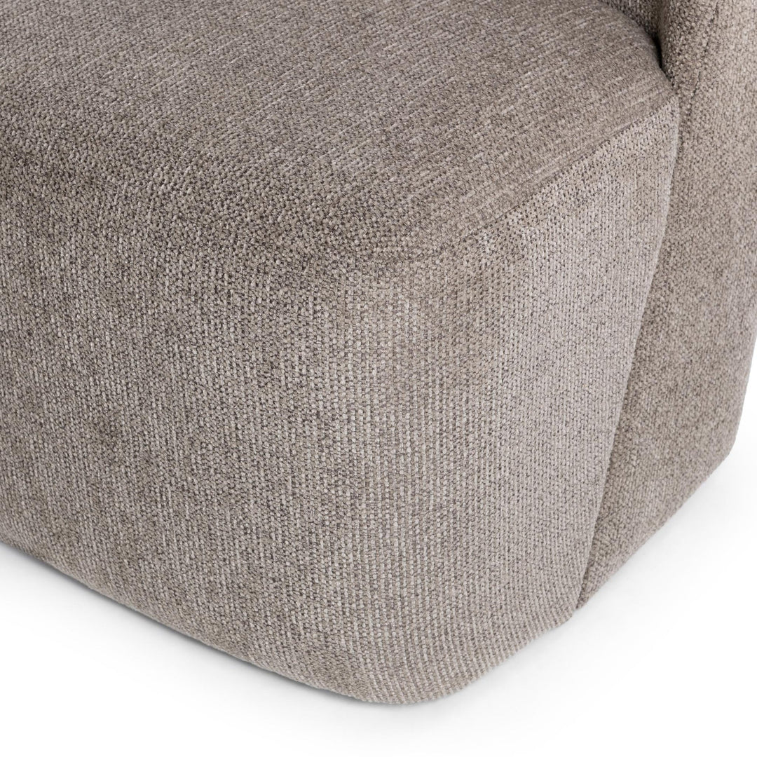 Senna Dining Chair in Smoke Taupe detail view - upholstered dining chair by Classic Home - Whats New Furniture Portland OR