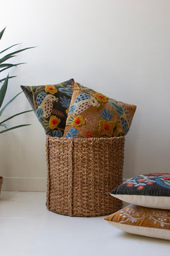 Set of 2 Embroidery Pillows with Birds by Kalalou - alternate product view 7