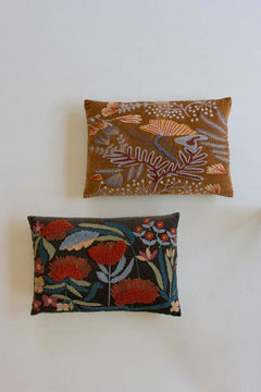 Set of 2 Embroidery Pillows with Flowers by Kalalou - alternate product view 2
