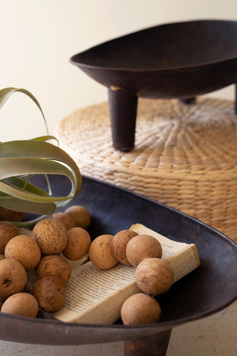 Set of 2 Oval Iron Bowls by Kalalou - alternate product view 2