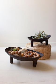 Set of 2 Oval Iron Bowls by Kalalou - alternate product view 4