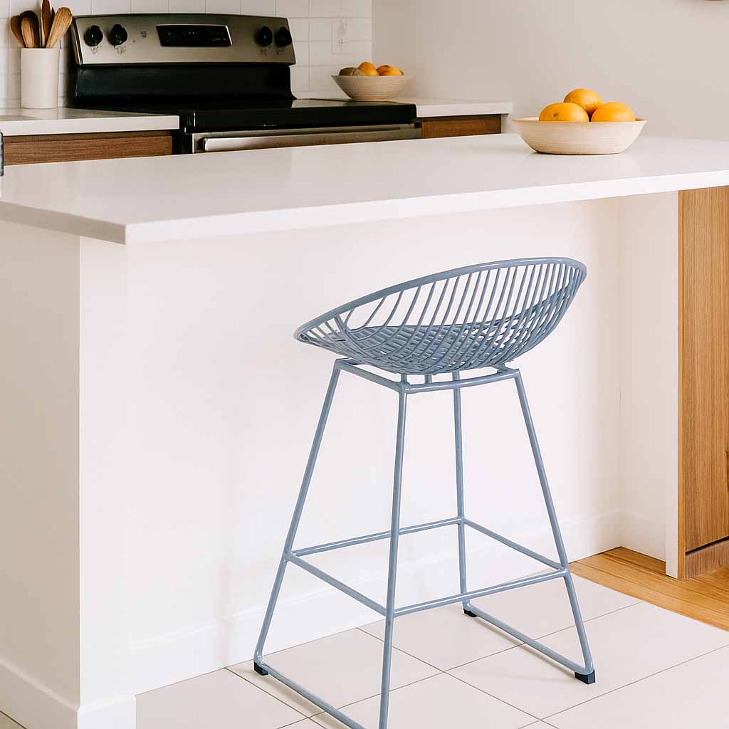 Set of 4 Modern Counter Height Stools detail view 2 - Whats New Furniture - Portland, Oregon