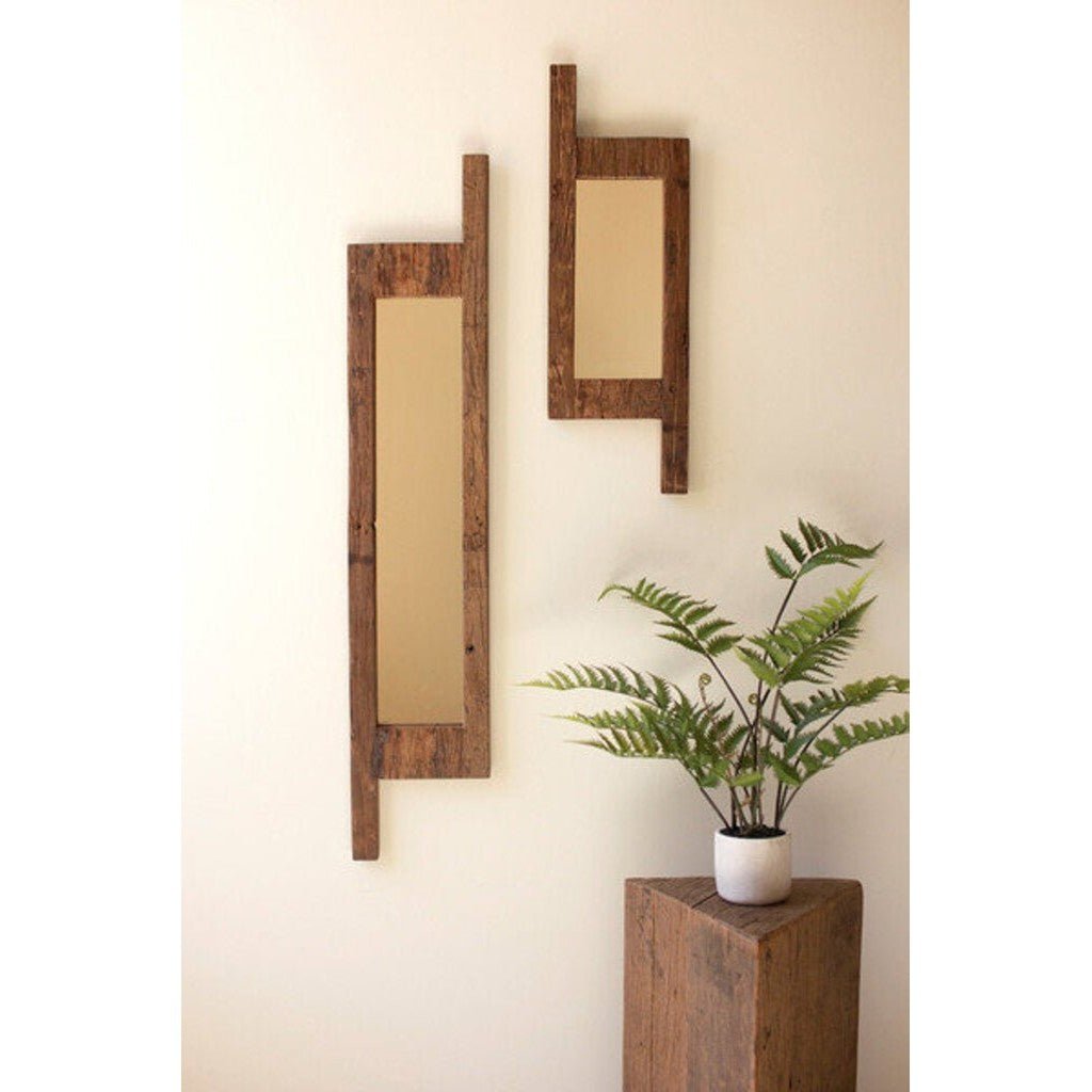 Set Of Two Wall Mirrors in Recycled - set of two wall mirrors by Kalalou - Whats New Furniture Portland OR