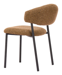 Seville Dining Chair in Brown Cork back angle view - dining chair by Zuo - Whats New Furniture Portland OR