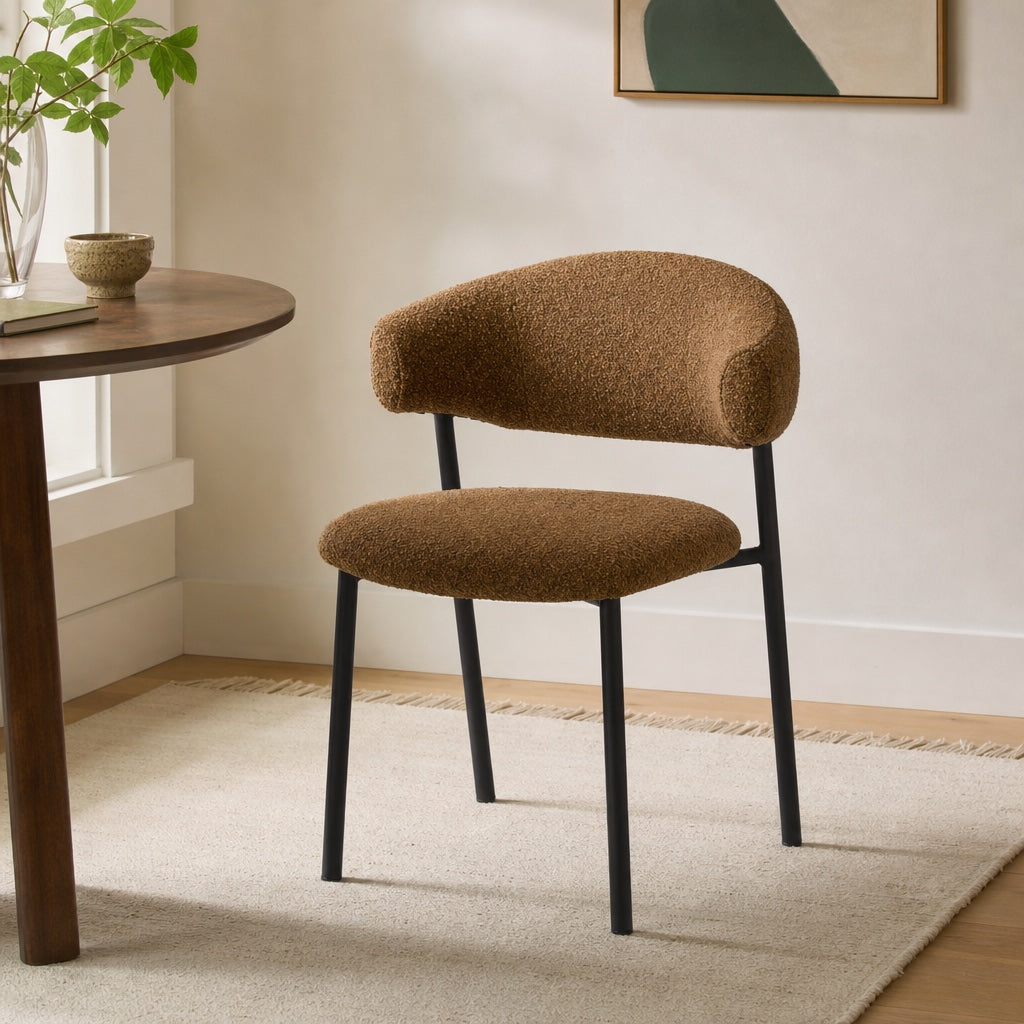 Seville Dining Chair in Brown Cork styled in a Portland dining corner - Whats New Furniture