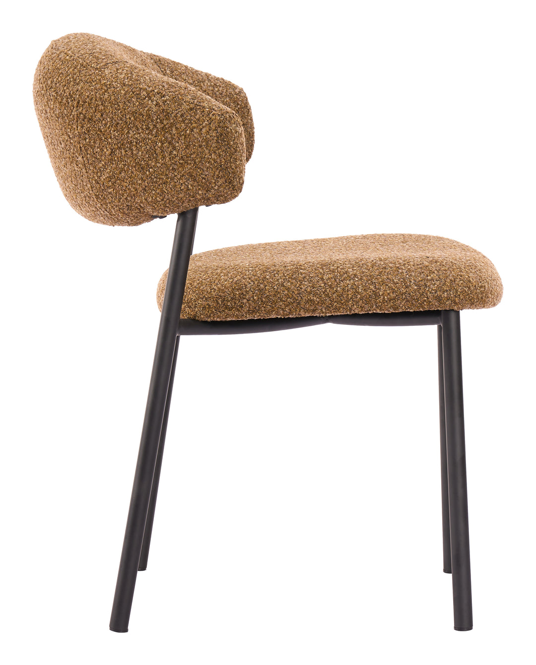 Seville Dining Chair in Brown Cork side view - dining chair by Zuo - Whats New Furniture Portland OR