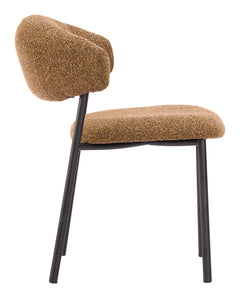 Seville Dining Chair in Brown Cork side view - dining chair by Zuo - Whats New Furniture Portland OR