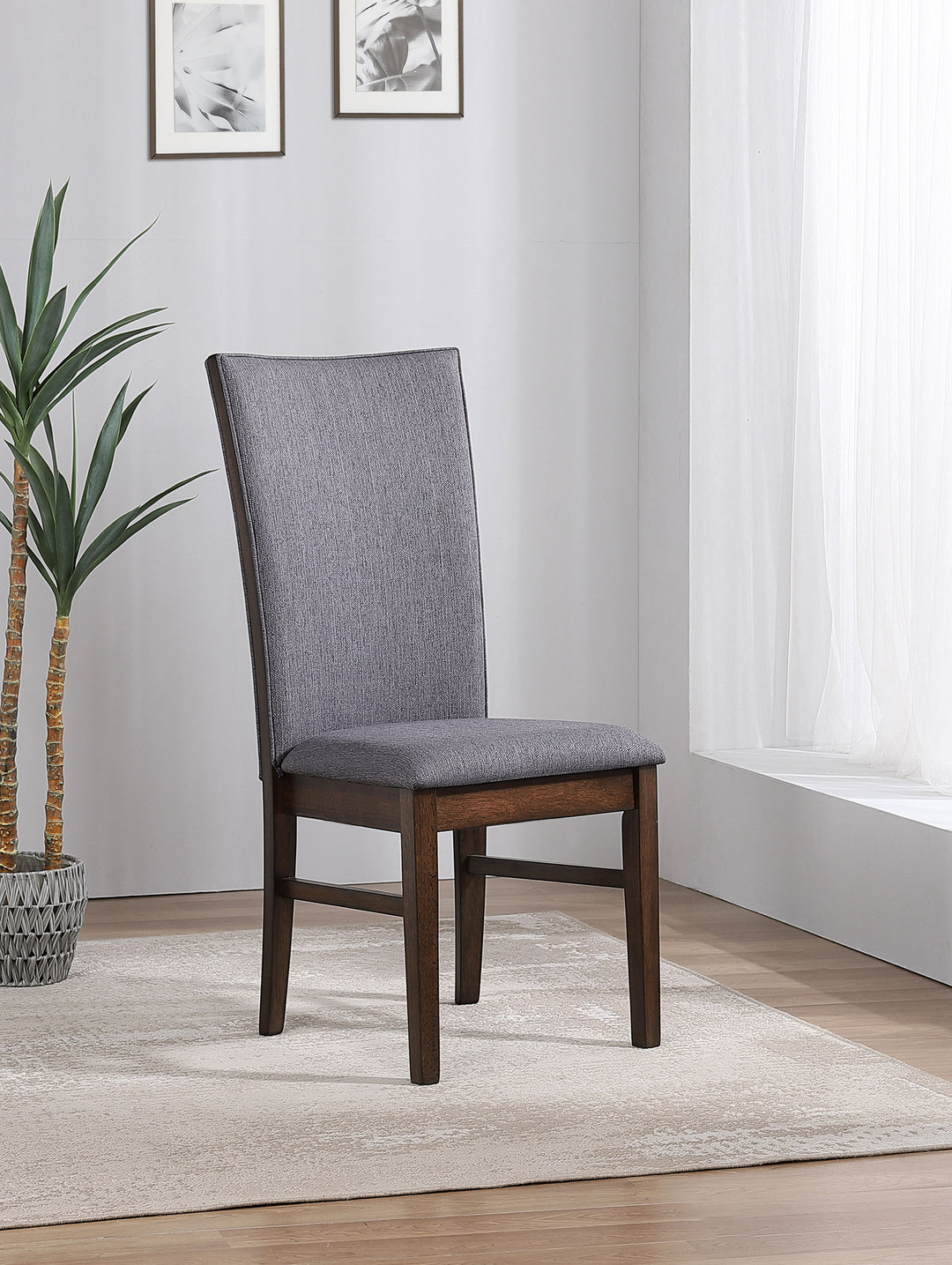 Sherwood Upholstered Dining Side Chair Grey (Set of 2) - What&