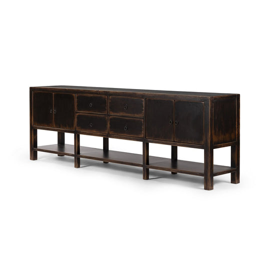 Shizuko Distressed Walnut Sideboard