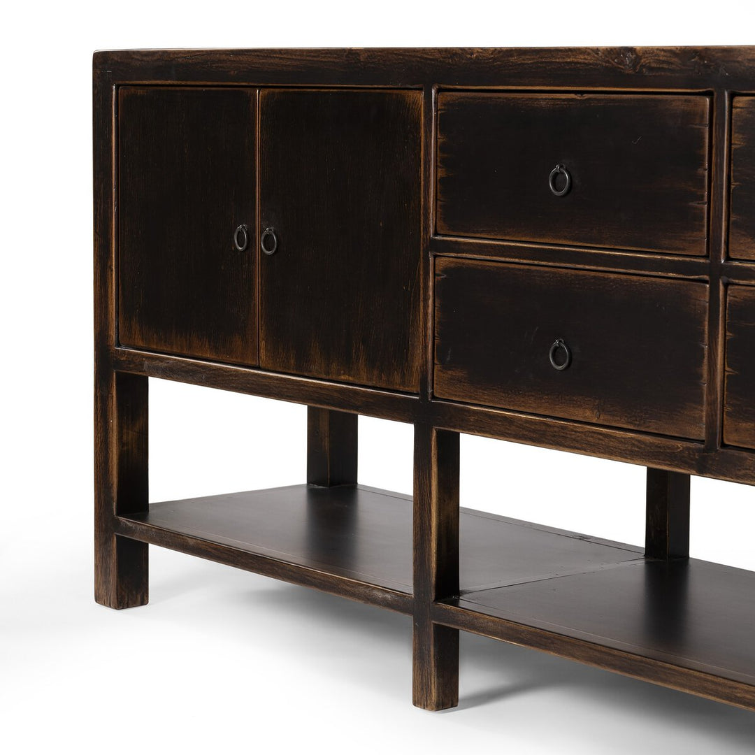 Shizuko Distressed Walnut Sideboard