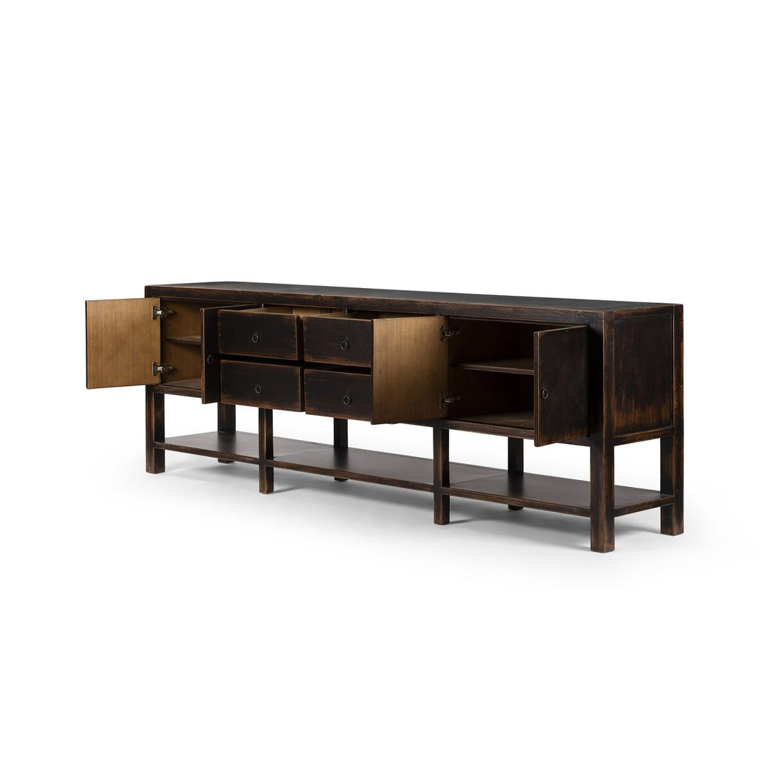 Shizuko Distressed Walnut Sideboard