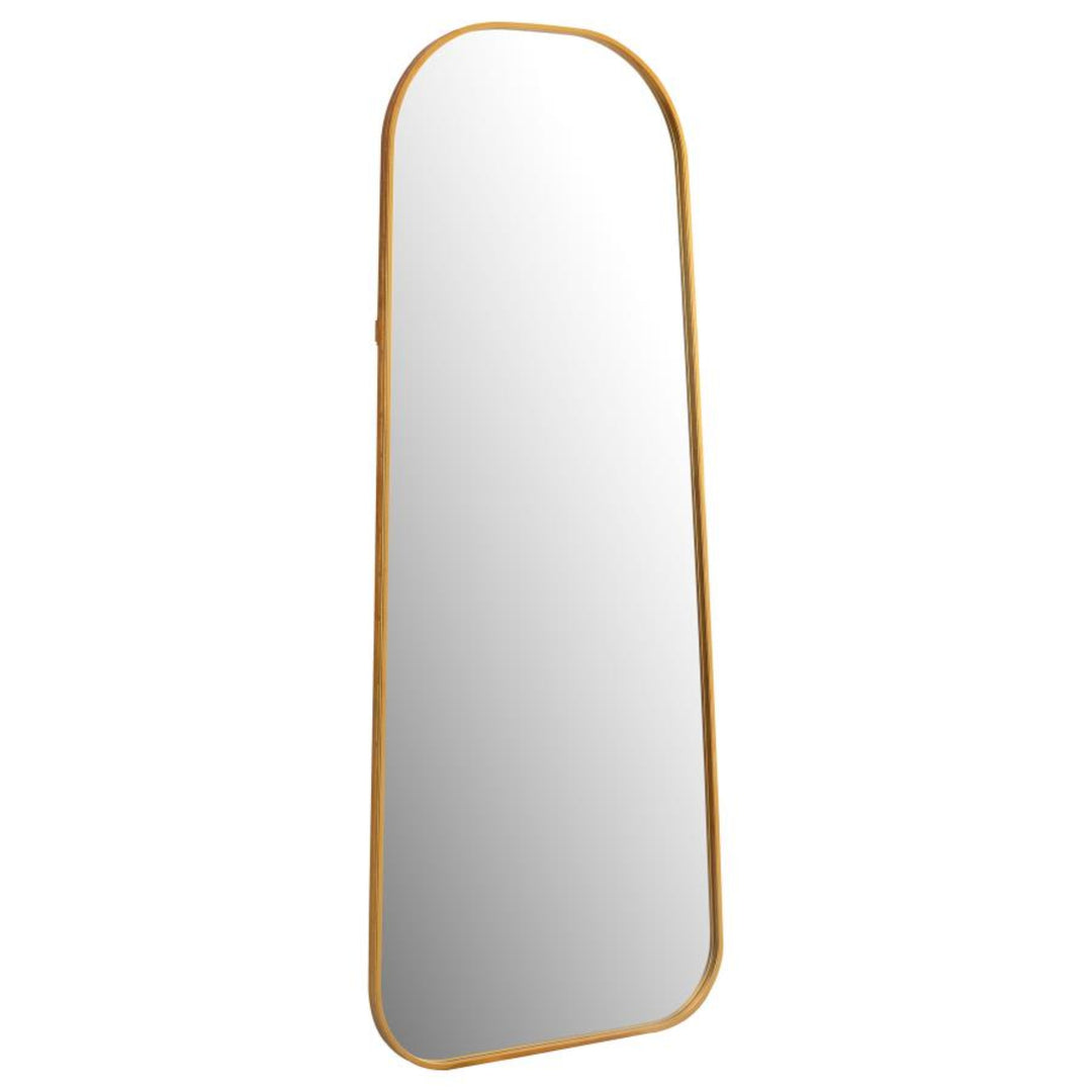 Simeon Full Length Floor Mirror in Antique Gold side angle - full length floor mirror by Coaster - Whats New Furniture Portland OR
