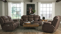 Siskiyou reclining sofa styled in a living room setting