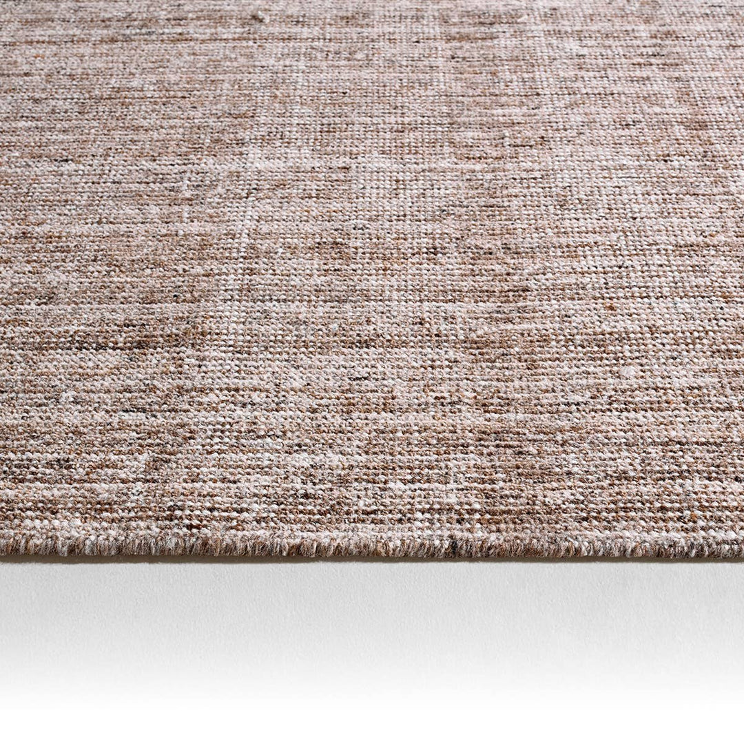 Solon SLO03 Handwoven Wool Blend Rug - Spice in Spice - edge detail studio view - Rug by Jaipur Living - Whats New Furniture Portland OR