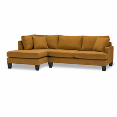 Somar Open Chaise Sectional in Tempest Gold front view - sectional by Stylus - Whats New Furniture Portland OR