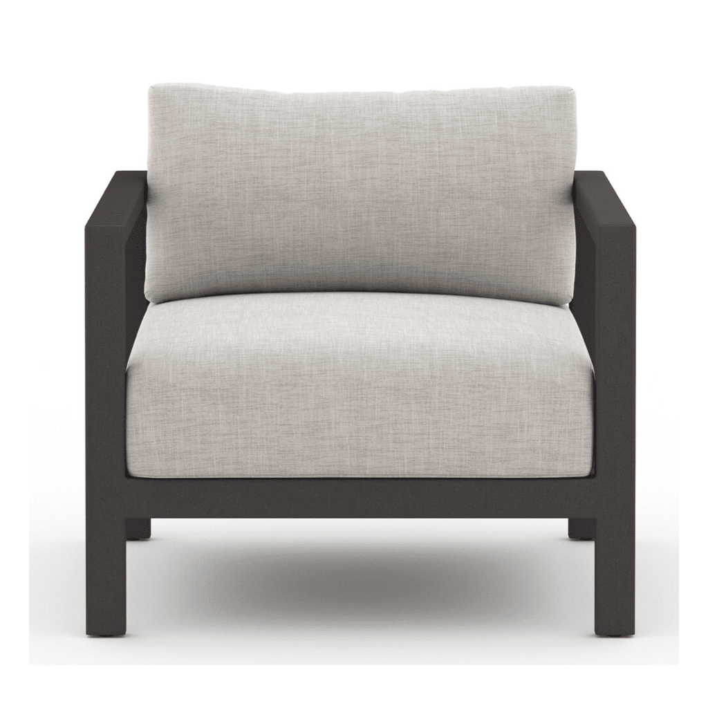 Sonoma Outdoor Chair, Bronze in Venao Grey - aluminum outdoor lounge chair by Four Hands - Whats New Furniture Portland OR