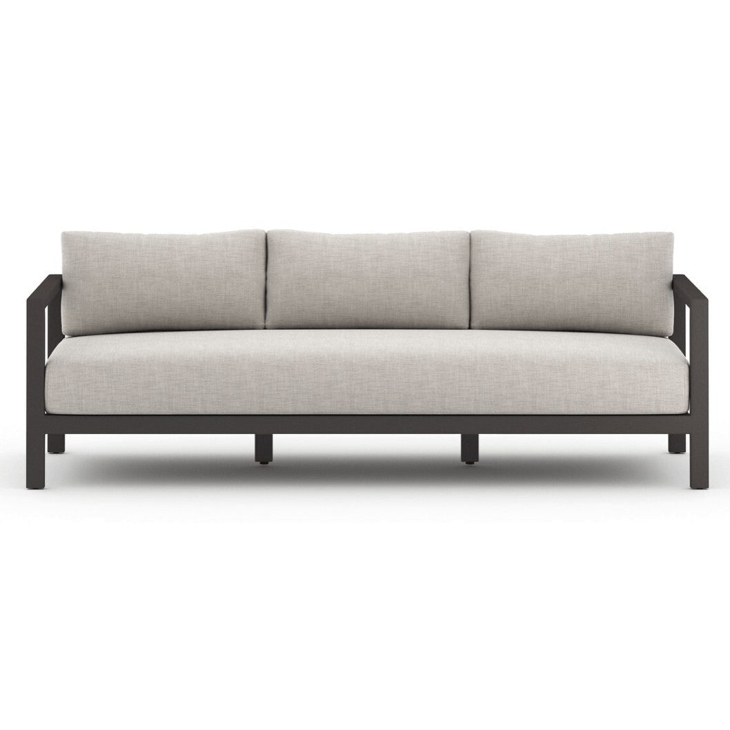 Sonoma Outdoor Sofa, Bronze in Venao Grey - teak outdoor sofa by Four Hands - Whats New Furniture Portland OR