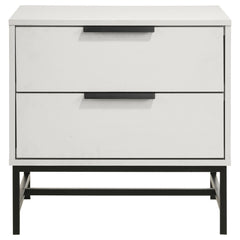 Sonora 2-drawer Nightstand Bedside Table White - What&