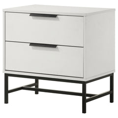 Sonora 2-drawer Nightstand Bedside Table White - What&