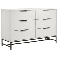 Sonora 6-drawer Bedroom Dresser White - What&