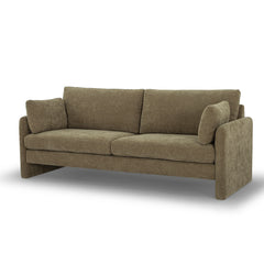 Soren Sofa in olive alternate angle - mid-century track-arm sofa private label - Whats New Furniture Portland OR
