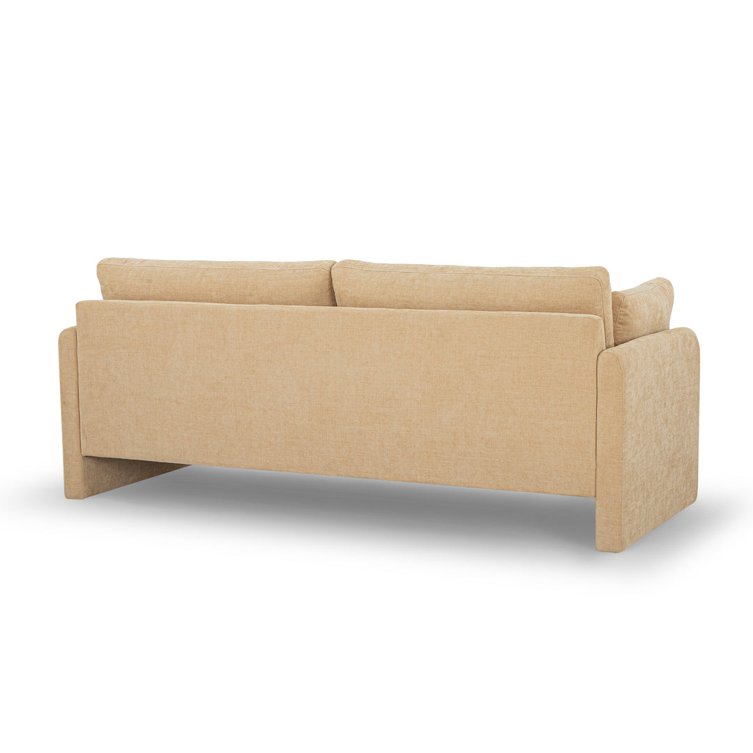 Soren Sofa in Sand back view - mid-century track-arm sofa private label - Whats New Furniture Portland OR
