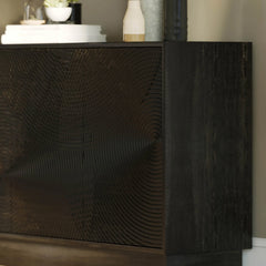 Spiral Sideboard in Black alternate detail - mango wood sideboard by LH Imports - Whats New Furniture Portland OR