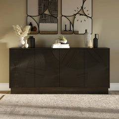 Spiral Sideboard in Black product detail - mango wood sideboard by LH Imports - Whats New Furniture Portland OR