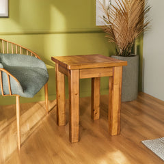 Square Wood End Table detail view 2 - Whats New Furniture - Portland, Oregon