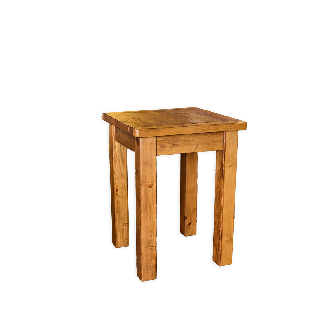 Square Wood End Table detail view - Whats New Furniture - Portland, Oregon