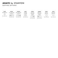 Agate Custom Sectional spec sheet - custom sectional by Stanton - Whats New Furniture Portland OR