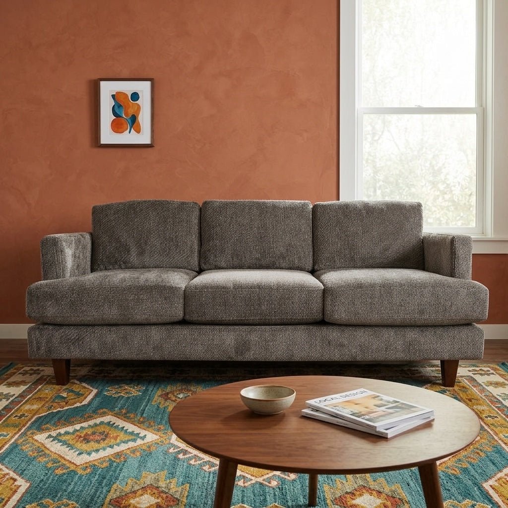 Alpine Sofa styled in a bright Portland mid-century modern interior - Whats New Furniture