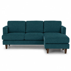 Alpine Sofa Chaise in Sensation Turquoise — studio front view - alpine sofa chaise by Stanton - Whats New Furniture Portland OR