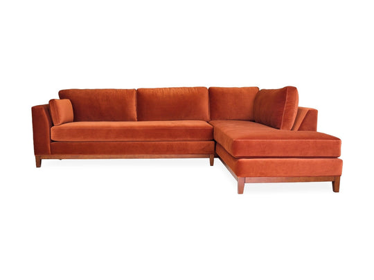Aspen Open Chaise Sectional in Marquis Rust - open-chaise sectional sofa by Stanton - Whats New Furniture Portland OR