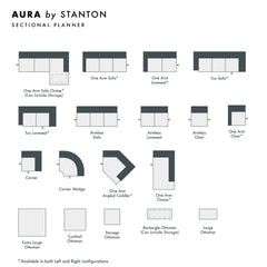 Aura Custom Sofa / Sectional configuration shot - custom sofa sectional by Stanton - Whats New Furniture Portland OR
