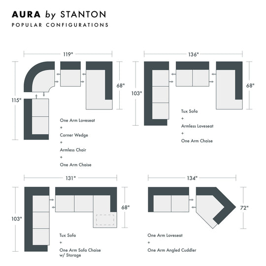 Aura Custom Sofa / Sectional - Whats New Furniture - Portland, Oregon