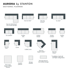 Aurora Custom Sofa / Sectional configuration shot - custom sofa sectional by Stanton - Whats New Furniture Portland OR