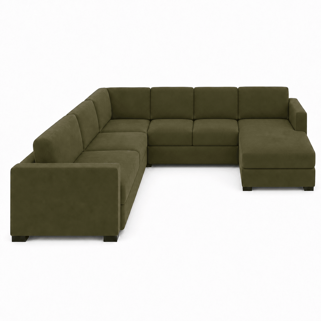 Aurora Chaise-L 126" in Vintage Moss