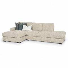Aurora Sectional in Social Club Chalk — studio front view - custom sofa sectional by Stanton - Whats New Furniture Portland OR