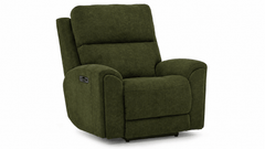 Bachelor Power Recliner Chair in Lush Spinach front view - power recliner by Stanton - Whats New Furniture Portland OR