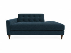 Blazer Chaise Lounge in Embrace Denim — studio front view - mid-century chaise lounge by Stanton - Whats New Furniture Portland OR
