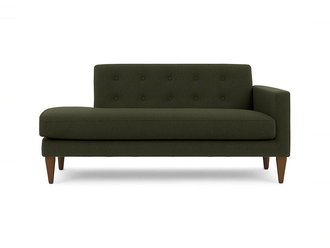 Blazer Chaise Lounge in Rio Spinach — studio front view - Stanton - Whats New Furniture Portland OR