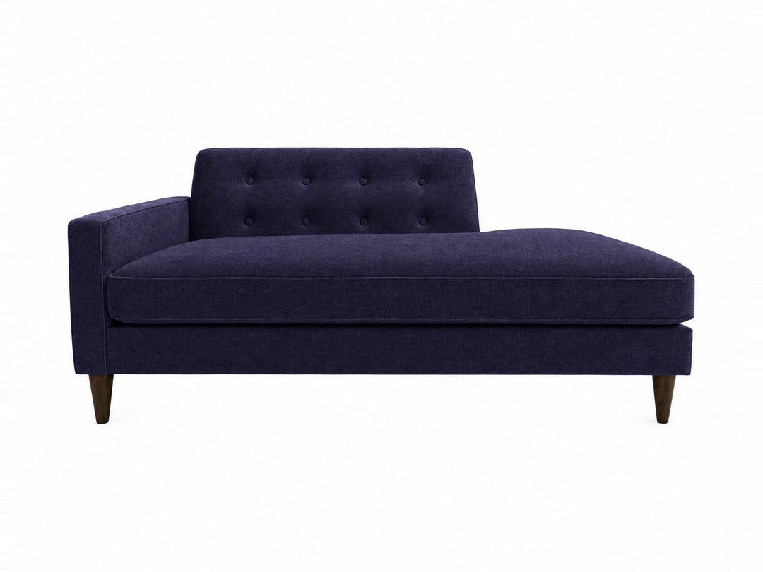 Blazer Chaise Lounge in Sensation Purple — studio front view - mid-century chaise lounge by Stanton - Whats New Furniture Portland OR