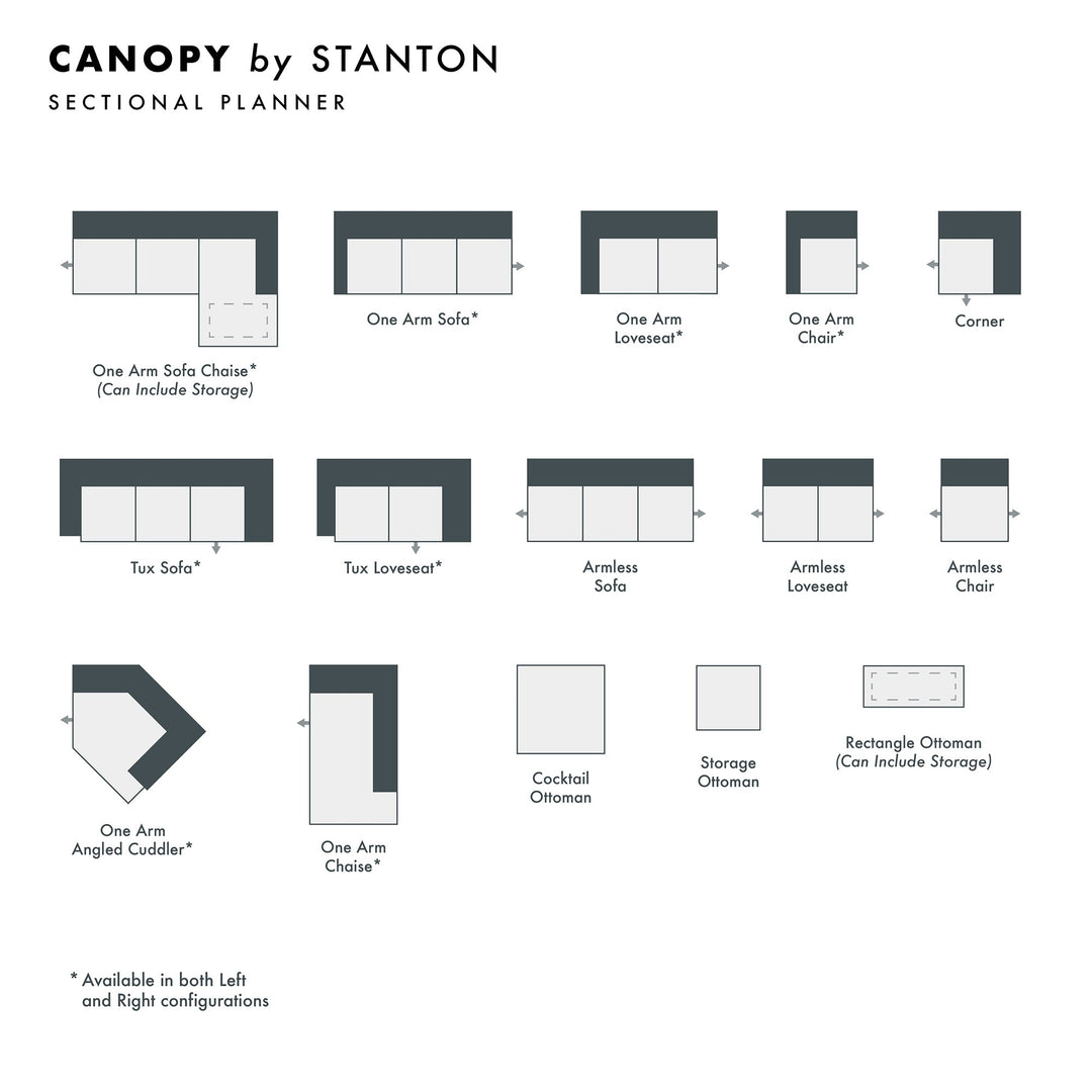 Canopy Custom Sofa / Sectional configuration shot - custom sofa sectional by Stanton - Whats New Furniture Portland OR