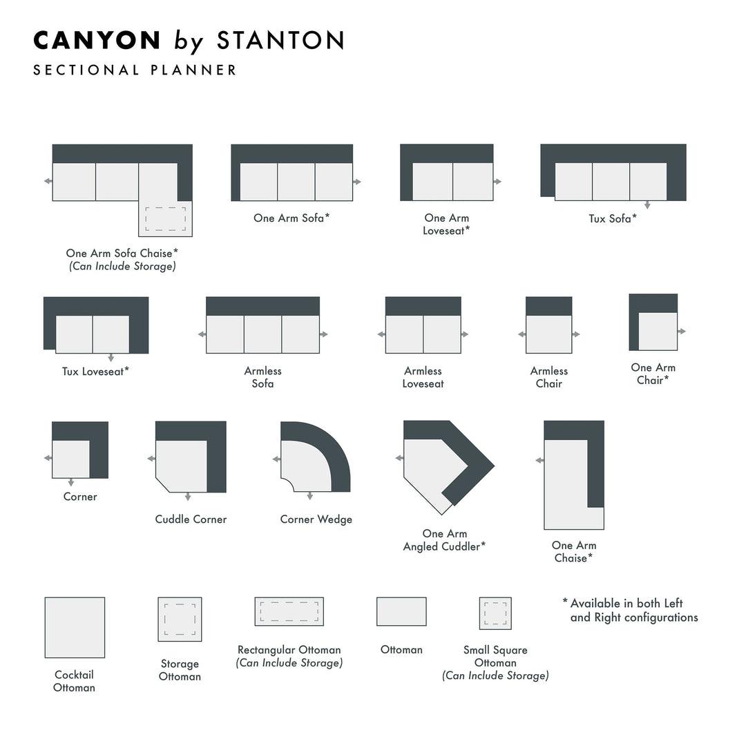 Canyon Custom Sofa / Sectional configuration shot - custom sofa sectional by Stanton - Whats New Furniture Portland OR