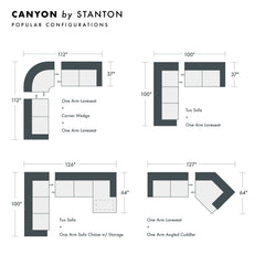 Canyon Custom Sofa / Sectional sectional configuration view - custom sofa sectional by Stanton - Whats New Furniture Portland OR
