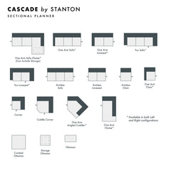 Cascade Custom Sofa / Sectional and Sofa Bed configuration shot - custom Stanton seating - Whats New Furniture Portland OR