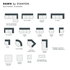 Dawn Custom Sofa / Sectional configuration shot - custom sofa sectional by Stanton - Whats New Furniture Portland OR